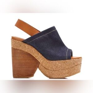 See by Chloé Women's Fa-Edith Cork Platform Wedge Sandals 37